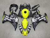 Kawasaki Ninja 400 Fairing kit (2018-2023) Yellow, Black, White Skull at KingsMotorcycleFairings.com