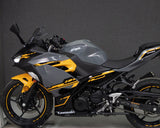 Kawasaki Ninja 400 Fairing set (2018-2023) Nardo Gray, Yellow, Black at KingsMotorcycleFairings.com