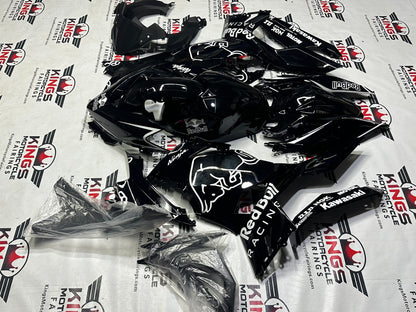 Kawasaki Ninja 400 Race Fairings (2018-2023) Black, White RedBull from KingsMotorcycleFairings.com