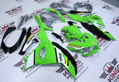 Kawasaki Ninja 500 Fairing Kit (2024-2025) Green, White, Yellow at KingsMotorcycleFairings.com