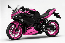 Kawasaki Ninja 500 Fairing Kit (2024-2025) Matte Black, Hot Pink Splash at KingsMotorcycleFairings.com