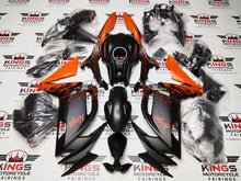 Kawasaki Ninja 500 Fairing Kit (2024-2025) Matte Black, Matte Orange Splash at KingsMotorcycleFairings.com.
