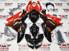 Kawasaki Ninja 500 Fairing Set (2024-2025) Black, Red Spray at KingsMotorcycleFairings.com