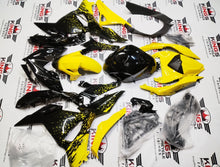Kawasaki Ninja 500 Fairing Set (2024-2025) Black, Yellow Spray at KingsMotorcycleFairings.com