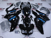 Fairings for Kawasaki Ninja 500 (2024-2025) Black, Baby Blue from KingsMotorcycleFairings.com
