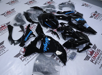 Fairings for Kawasaki Ninja 500 (2024-2025) Black, Baby Blue at KingsMotorcycleFairings.com