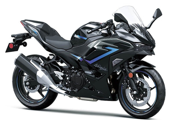 Kawasaki Ninja 500 Fairings (2024-2025) Black, Blue at KingsMotorcycleFairings.com