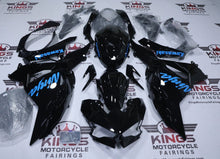 Kawasaki Ninja 500 Fairings (2024-2025) Black, Sky Blue at KingsMotorcycleFairings.com