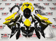 Kawasaki Ninja 500 Fairings (2024-2025) Black, Yellow Spray at KingsMotorcycleFairings.com