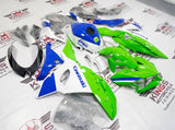 Kawasaki Ninja 500 Fairings (2024-2025) Green, Blue, White at KingsMotorcycleFairings.com