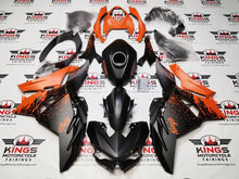 Kawasaki Ninja 500 Fairings (2024-2025) Matte Black, Matte Orange Spray from KingsMotorcycleFairings.com