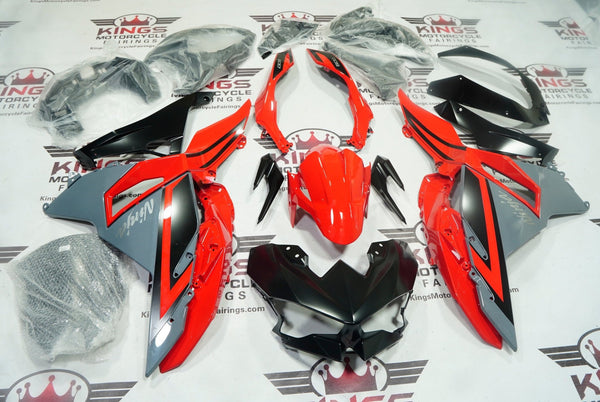 Kawasaki Ninja 500 Fairings (2024-2025) Red, Gray, Matte Black at KingsMotorcycleFairings.com