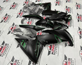Kawasaki Ninja 650 Fairing Kit (2009-2011) Matte Black, Green Pinstripe at KingsMotorcycleFairings.com
