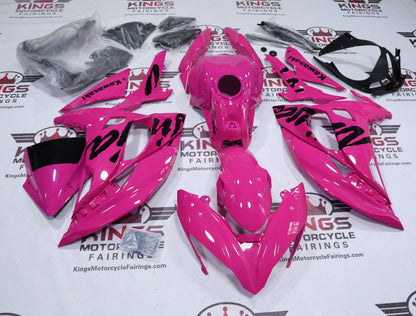 Kawasaki Ninja 650 Fairing Kit (2017-2019) Pink, Black from KingsMotorcycleFairings.com