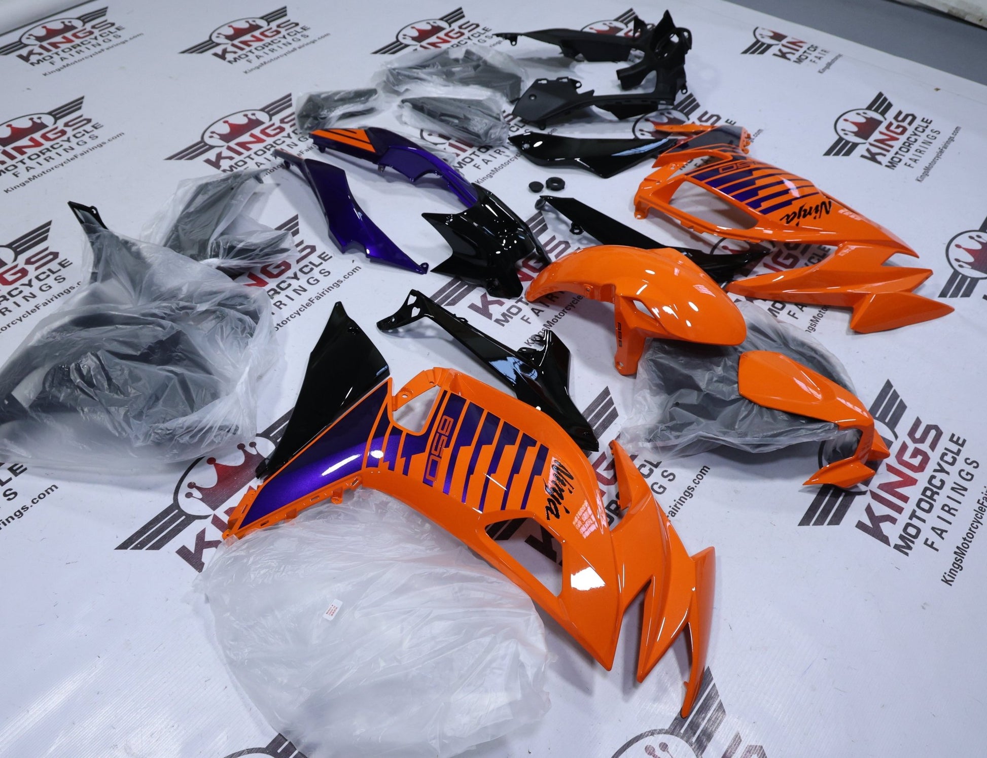 Kawasaki Ninja 650 Fairing Kit (2020-2025) Orange, Purple at KingsMotorcycleFairings.com