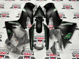 Kawasaki Ninja 650 Fairing Set (2009-2011) Matte Black, Green Pinstripe at KingsMotorcycleFairings.com