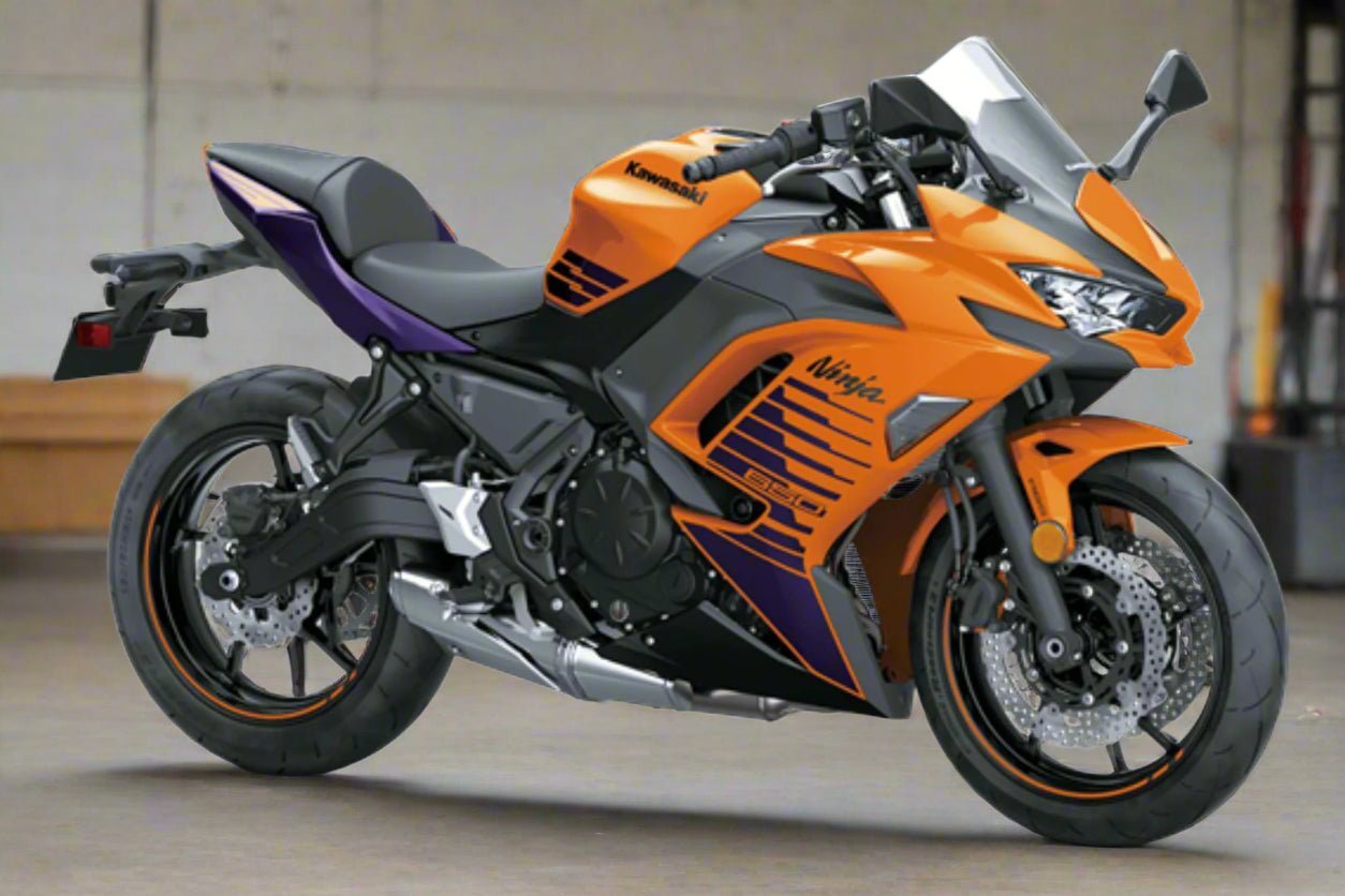 Kawasaki Ninja 650 Fairing Set (2020-2025) Orange, Purple, Black at KingsMotorcycleFairings.com