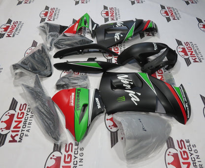 Kawasaki Ninja 650 Fairings (2006-2008) Matte Black, Green, Red KRT at KingsMotorcycleFairings.com
