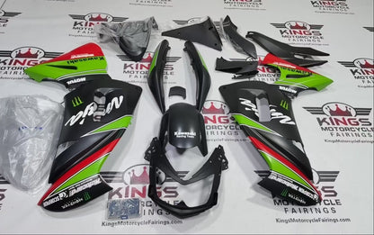 Kawasaki Ninja 650 Fairings (2006-2008) Matte Black, Green, Red KRT from KingsMotorcycleFairings.com