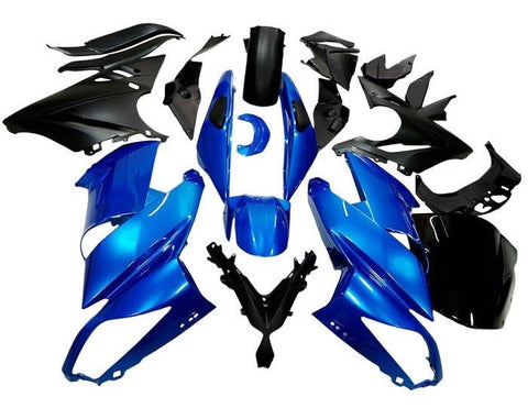Kawasaki Ninja 650 Fairings (2009-2011) Blue, Matte Black at KingsMotorcycleFairings.com