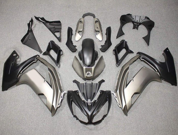 Kawasaki Ninja 650 Fairings (2012-2016) Dark Silver, Matte Black at KingsMotorcycleFairings.com