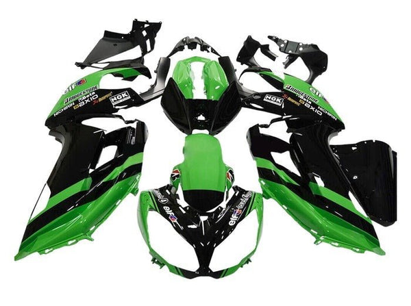 Kawasaki Ninja 650 Fairings (2012-2016) Green, Black Stripe at KingsMotorcycleFairings.com