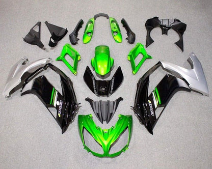 Kawasaki Ninja 650 Fairings (2012-2016) Green, Black, Silver at KingsMotorcycleFairings.com 