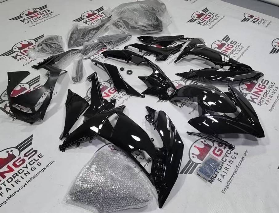 Kawasaki Ninja 650 Fairings (2017-2019) All Black from KingsMotorcycleFairings.com