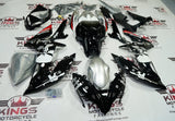 Kawasaki Ninja 650 Fairings (2017-2019) Black, Silver, White Punisher at KingsMotorcycleFairings.com