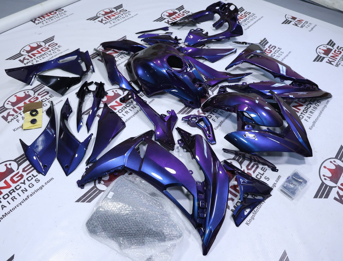 Kawasaki Ninja 650 Fairings (2017-2019) Chameleon Blue, Purple from KingsMotorcycleFairings.com
