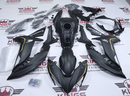 Kawasaki Ninja 650 Fairings (2017-2019) Matte Black, Gold, Gray from KingsMotorcycleFairings.com