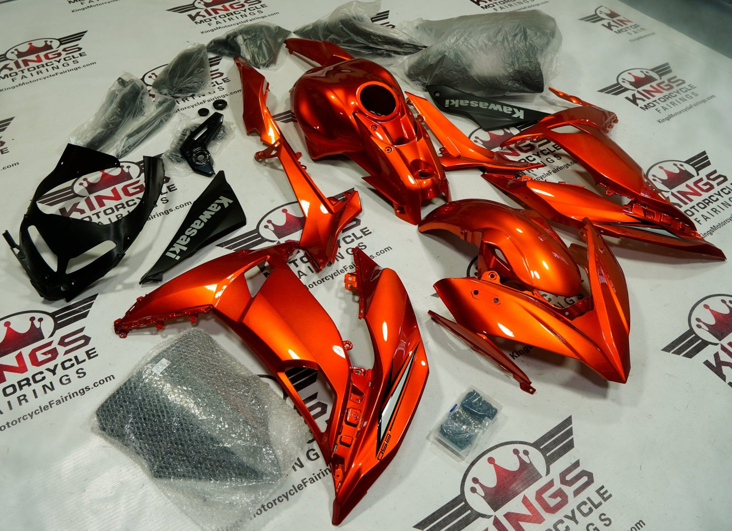 Kawasaki Ninja 650 Fairings (2017-2019) Orange Candy at KingsMotorcycleFairings.com