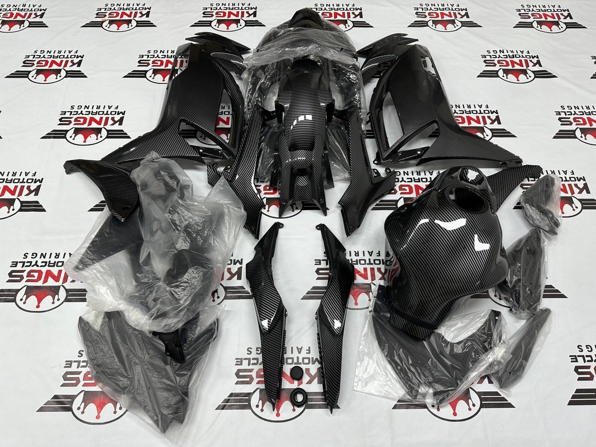 Kawasaki Ninja 650 Fairings (2020-2025) All Faux Carbon Fiber from KingsMotorcycleFairings.com