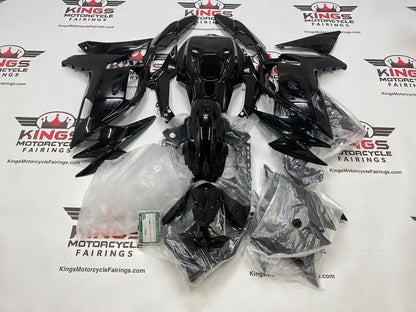 Kawasaki Ninja 650 Fairings (2020-2025) All Gloss Black at KingsMotorcycleFairings.com