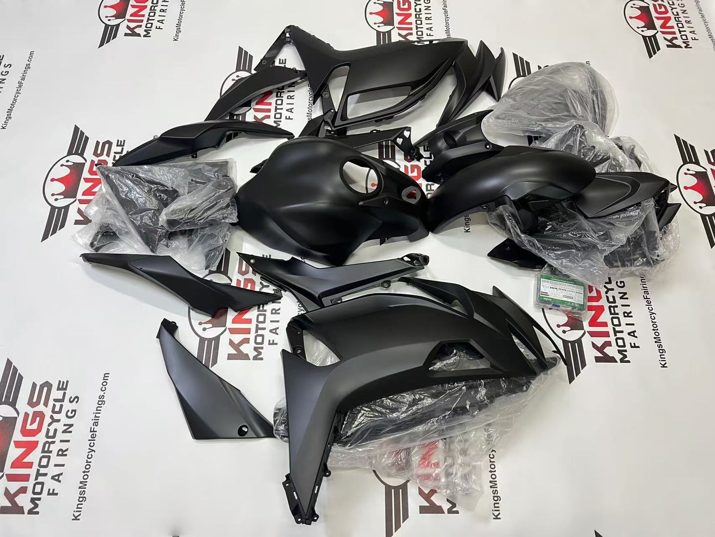 Kawasaki Ninja 650 Fairings (2020-2025) All Matte Black at KingsMotorcycleFairings.com