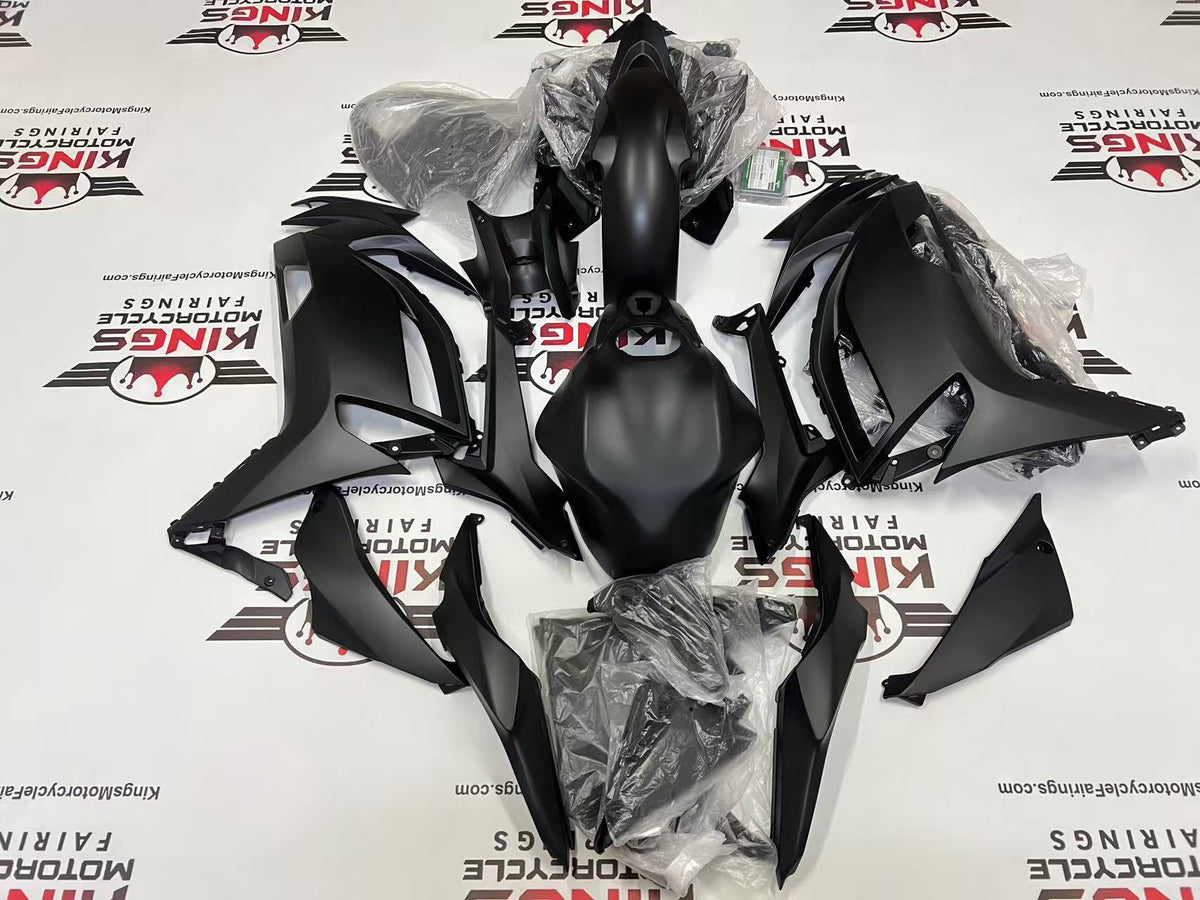 Kawasaki Ninja 650 Fairings (2020-2025) All Matte Black from KingsMotorcycleFairings.com