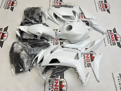 Kawasaki Ninja 650 Fairings (2020-2025) All Pearl White from KingsMotorcycleFairings.com