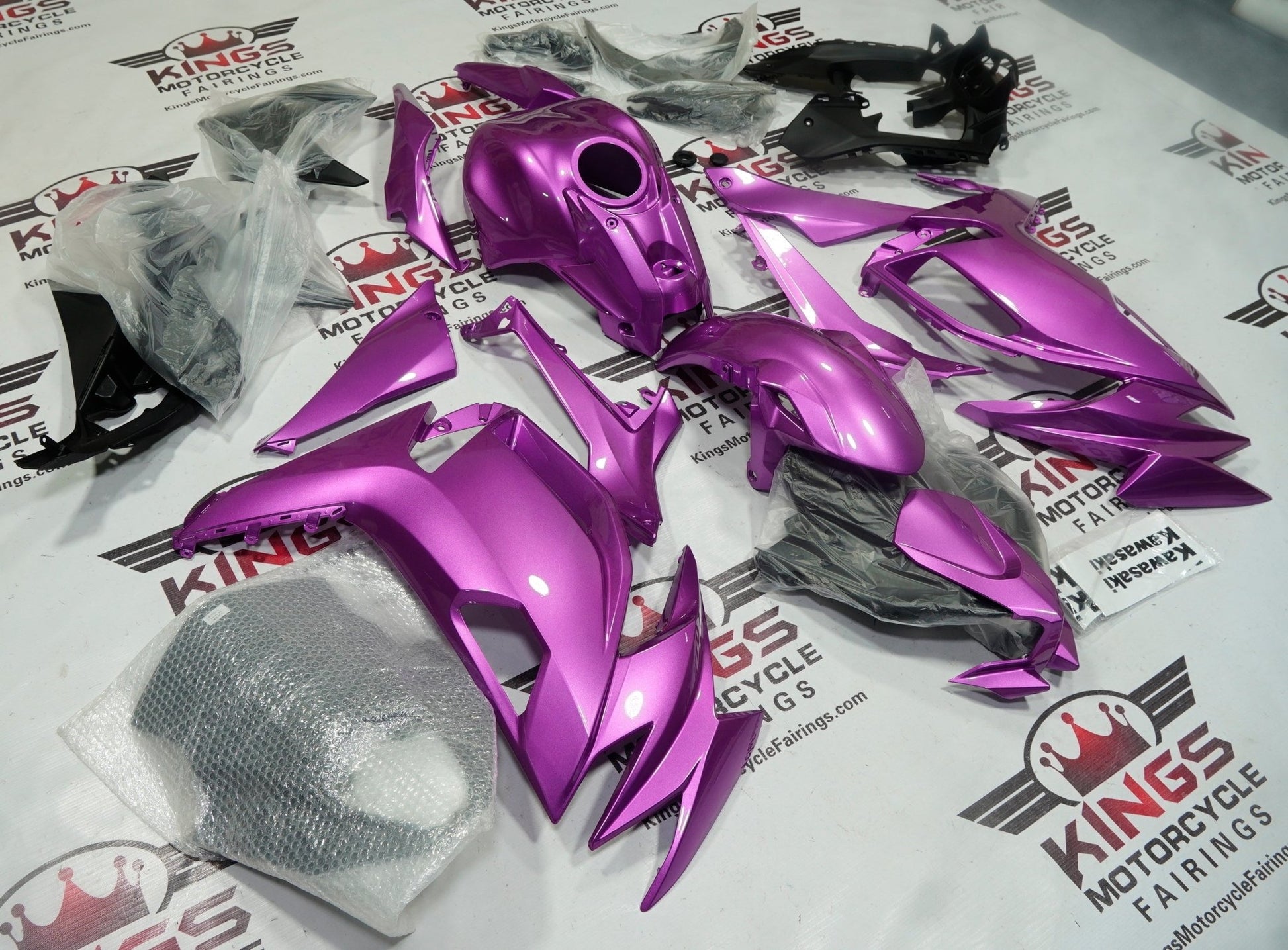 Kawasaki Ninja 650 Fairings (2020-2025) All Purple at KingsMotorcycleFairings.com