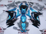 Kawasaki Ninja 650 Fairings (2020-2025) Black, Turquoise Blue at KingsMotorcycleFairings.com