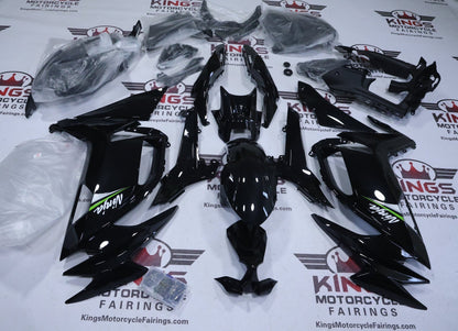 Kawasaki Ninja 650 Fairings (2020-2025) Black, White, Green Gloss at KingsMotorcycleFairings.com