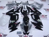 Kawasaki Ninja 650 Fairings (2020-2025) Black, White, Green Stripe at KingsMotorcycleFairings.com