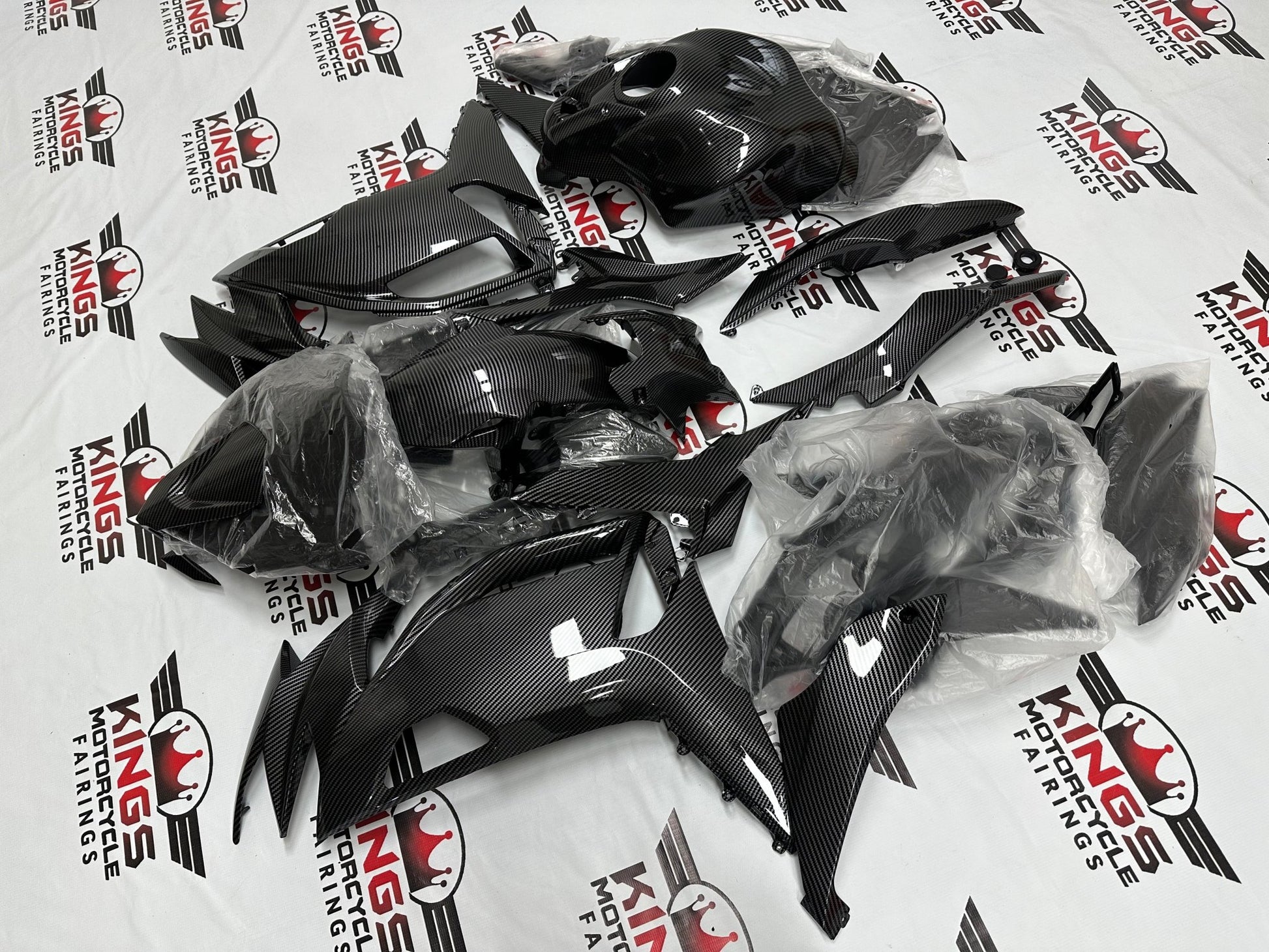 Kawasaki Ninja 650 Fairings (2020-2025) Faux Carbon Fiber at KingsMotorcycleFairings.com