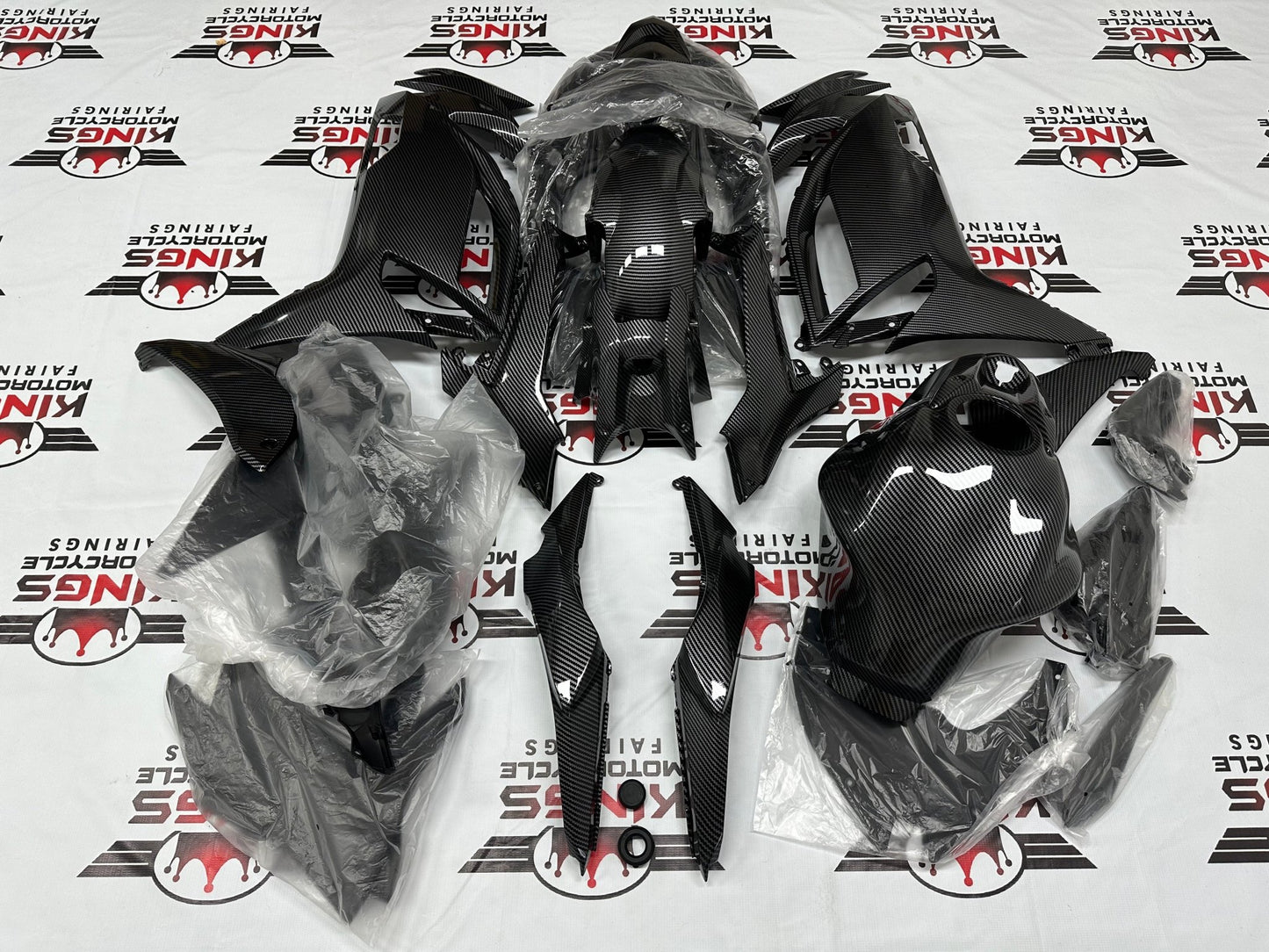 Kawasaki Ninja 650 Fairings (2020-2025) Faux Carbon Fiber from KingsMotorcycleFairings.com