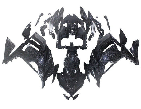 Kawasaki Ninja 650 Fairings (2020-2025) Faux Forged Carbon Fiber at KingsMotorcycleFairings.com