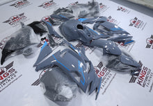 Kawasaki Ninja 650 Fairings (2020-2025) Gloss Gray, Blue from KingsMotorcycleFairings.com