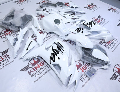 Kawasaki Ninja 650 Fairings (2020-2025) Gloss White, Black at KingsMotorcycleFairings.com