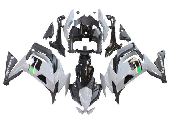 Kawasaki Ninja 650 Fairings (2020-2025) Gray, Black, Green at KingsMotorcycleFairings.com