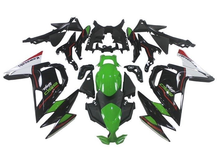 Kawasaki Ninja 650 Fairings (2020-2025) Green, Black, White, Red at KingsMotorcycleFairings.com