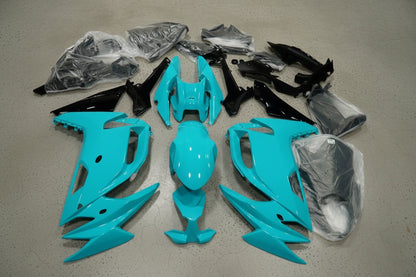 Kawasaki Ninja 650 Fairings (2020-2025) Light Blue, Black at KingsMotorcycleFairings.com