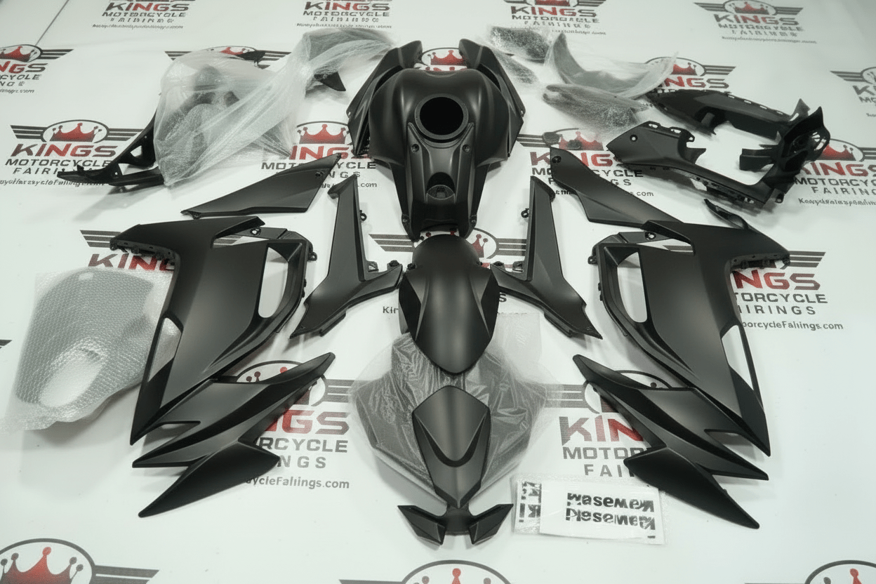 Kawasaki Ninja 650 Fairings (2020-2025) Matte Black at KingsMotorcycleFairings.com